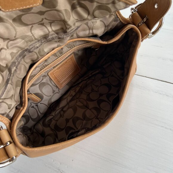 Coach Tan Leather Shoulder Bag - Picture 7 of 16